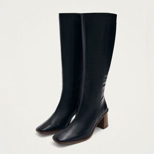 ALOHAS East Leather Knee High Boot Black
